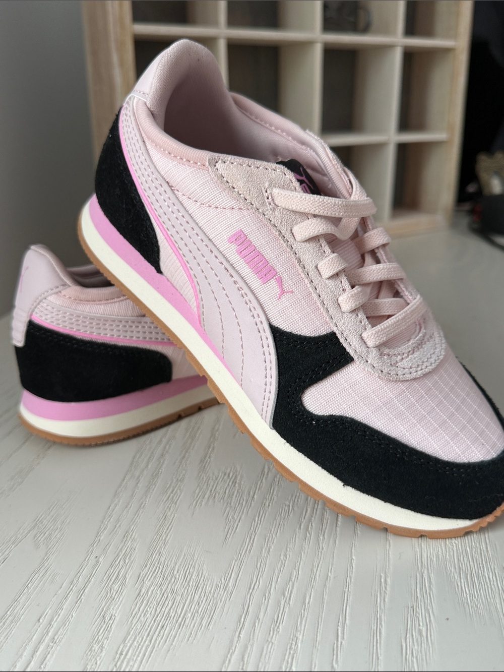 Puma Pink and Black girls Sneakers